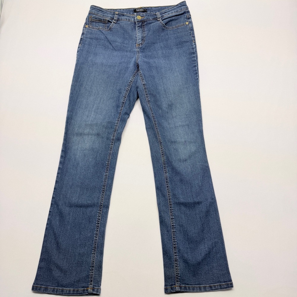 Nicole Miller New York Womens Size 10 Indigo Wash Bootcut Jeans